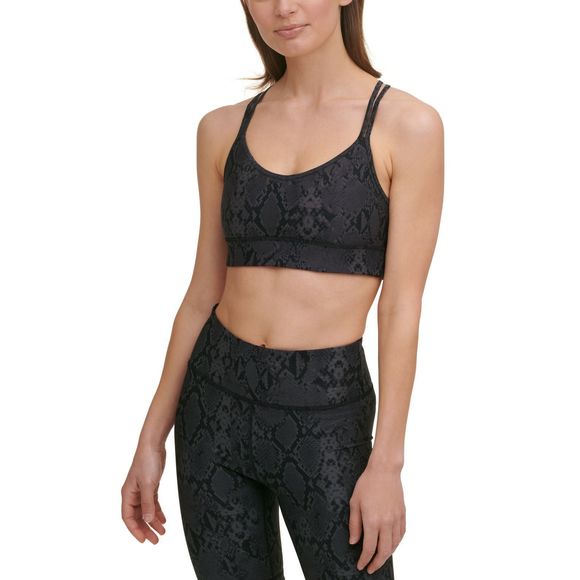 DKNY Womens Activewear Sport Snake-Embossed Sports Bra Size Small - Picture 3 of 4